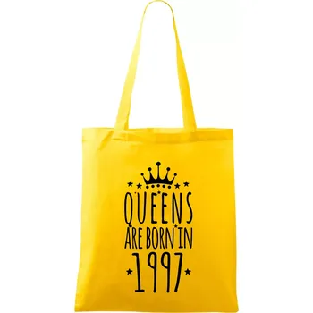 Queens are born in 1997 - Taška bavlněná - 42 x 38 cm ( Žlutá )