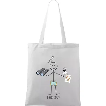 Nákupní taška Bird guy - Taška bavlněná - 42 x 38 cm ( Bílá )