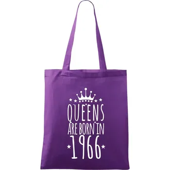 Queens are born in 1966 - Taška bavlněná - 42 x 38 cm ( Fialová )