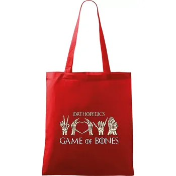 Nákupní taška Game of Bones Orthopedics - Taška bavlněná - 42 x 38 cm ( Červená )