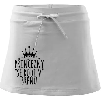 Dámská sukně Princezny se rodí v srpnu - Sportovní sukně - two in one - M ( Bílá )
