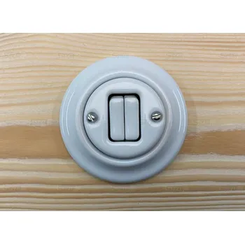 vypínač Přepínač střídavý dvojitý 6+6 bílý 3559K-C52345