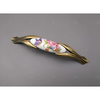 Nábytkové kování M94K12874.09 úchytka s porcelánem MIX květin