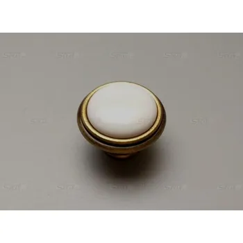 24P88.0301A.09 porcelánová knopka bílá