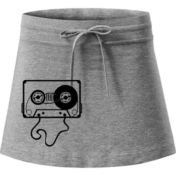 Dámská sukně Gramo kazeta - Sportovní sukně - two in one - S ( Tmavě šedý melír )