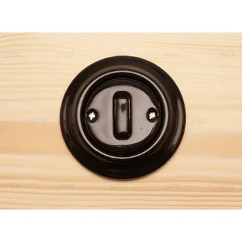 vypínač Spínač kolébkový DECENTO č.6 černý 3559K-C06345N