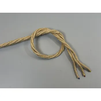 elektrický kabel Kabel 3x0,75 konopné lano 1m