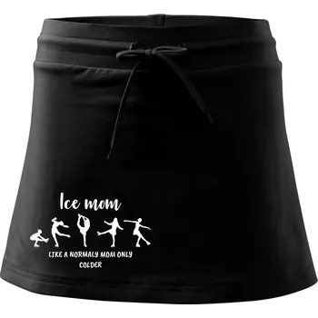 Dámské oblečení Ice mom - like a normaly mom only colder - Sportovní sukně - two in one - L ( Černá )