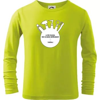 Dětská móda U zubaře teď to bude nepříjemný - Triko dětské Long Sleeve - 146 cm/10 let ( Limetková )