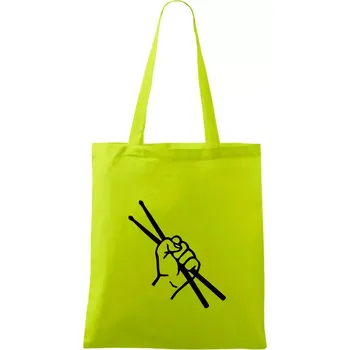 Paličky ruka - Taška bavlněná - 42 x 38 cm ( Limetková )