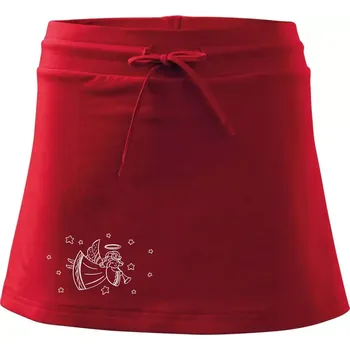 Dámská sukně Andílek hrající - Sportovní sukně - two in one - S ( Červená )