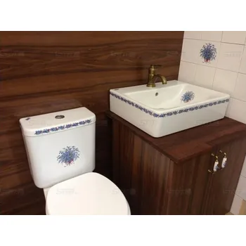 Umyvadlo Umyvadlo hranaté 550x460 dekorované