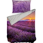 Gipetex Natural Dream 3D italské povlečení 100% bavlna Lavanda - 140x220 / 70x90 cm