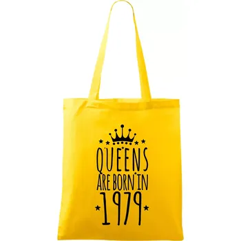 Queens are born in 1979 - Taška bavlněná - 42 x 38 cm ( Žlutá )