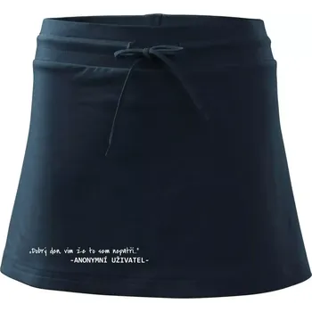 Dámská sukně Stavíme svépomoci - Dobrý den, vím že to sem nepatří... - Sportovní sukně - two in one - XL ( Námořní modrá (velmi tmavá - téměř černá) )