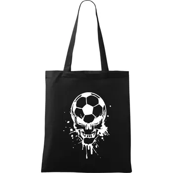 Nákupní taška Fotbal lebka splash - Taška bavlněná - 42 x 38 cm ( Černá )