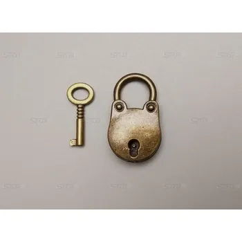 Zámek kulatý malý patina 23x36mm