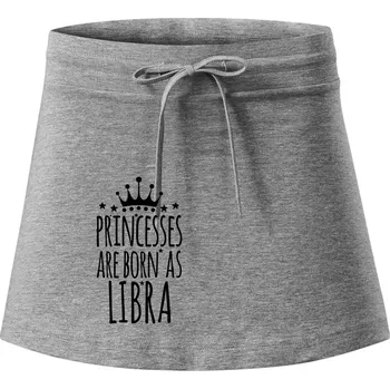 Dámská sukně Princesses are born as Libra - Váhy - Sportovní sukně - two in one - XL ( Tmavě šedý melír )