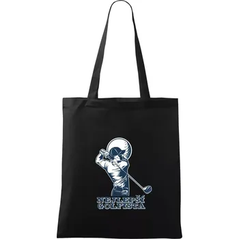 Nákupní taška Nejlepší golfista - Taška bavlněná - 42 x 38 cm ( Černá )