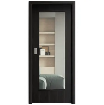 Interiérové dveře SAPELI ELEGANT KOMFORT M40 - CPL LAMINÁT - POSUVNÉ DVEŘE VČ. ZÁRUBNĚ - Ořech královský Průchozí šířka (cm): 80, Průchozí výška (cm): 210, Typ skla: Čiré sklo