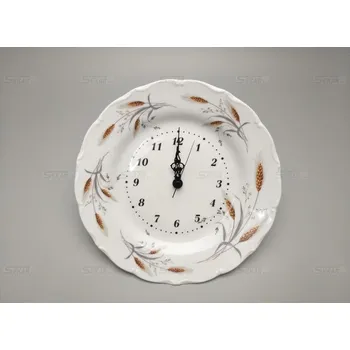 Hodiny Porcelánové hodiny talíř 27cm Klásek