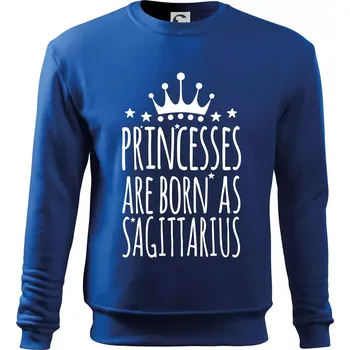 Chlapecké tričko Princesses are born as Sagittarius - Střelec - Mikina Essential dětská - 158 cm/12 let ( Královská modrá )