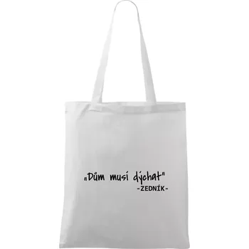 Nákupní taška Stavíme svépomoci - Dům musí dýchat - Taška bavlněná - 42 x 38 cm ( Bílá )
