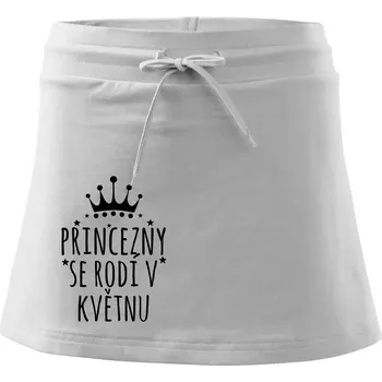 Dámská sukně Princezny se rodí v květnu - Sportovní sukně - two in one - L ( Bílá )