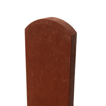 Plotovka Plastové plotovky z recyklátu, půlkulaté 78x21, cihlové Délka plotovky: 1000 mm