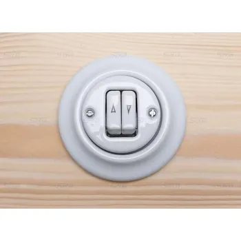 vypínač Tlačítko žaluziové DECENTO bílý 3559K-C88345