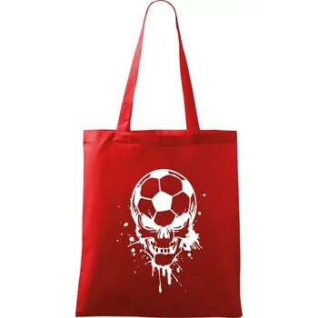 Nákupní taška Fotbal lebka splash - Taška bavlněná - 42 x 38 cm ( Červená )