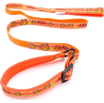 Vodítko pro psa Pískací Potvůrky Agility vodítko – motiv ježík, různé barvy Velikost: Small, Barva: oranžová (ježík)