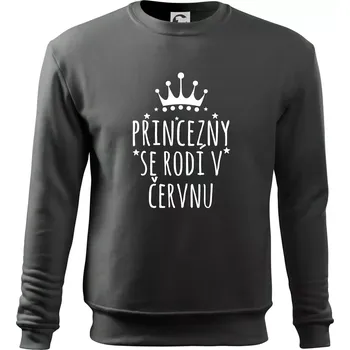 Chlapecké tričko Princezny se rodí v červnu - Mikina Essential dětská - 158 cm/12 let ( Tmavá břidlice (šedá se zeleným nádechem) )