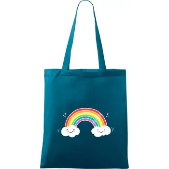 Veselá duha - Taška bavlněná - 42 x 38 cm ( Petrolejová )