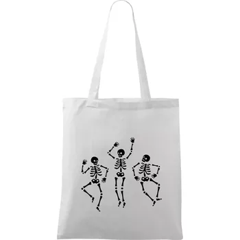 Tancující kostlivci - Taška bavlněná - 42 x 38 cm ( Bílá )