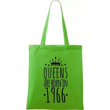 Nákupní taška Queens are born in 1966 - Taška bavlněná - 42 x 38 cm ( Apple Green )