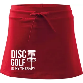 Dámská sukně Disc golf is my therapy - Sportovní sukně - two in one - XS ( Červená )
