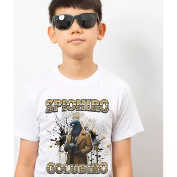 Pánské tričko Tričko Italian Brainrot - Spioniro Colubiro Barva: Bílá, Velikost: 110 cm/4 roky, Střih: Dámské