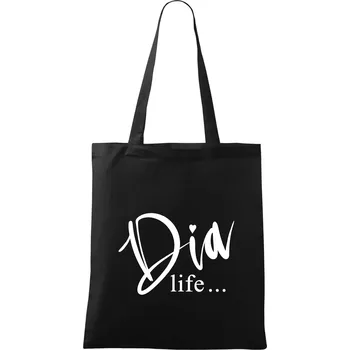 Nákupní taška D I A Life - Taška bavlněná - 42 x 38 cm ( Černá )