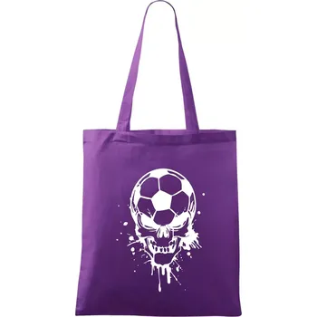 Fotbal lebka splash - Taška bavlněná - 42 x 38 cm ( Fialová )