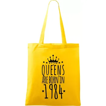 Queens are born in 1984 - Taška bavlněná - 42 x 38 cm ( Žlutá )