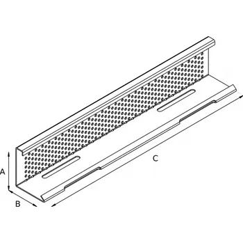 Hliníková kačírková lišta pro dělení souvrství&nbsp;- rovná Výška: 80mm