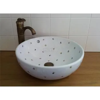 Umyvadlo Umyvadlo miska na desku 440x160mm dekorovaná