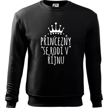 Princezny se rodí v říjnu - Mikina Essential dětská - 158 cm/12 let ( Černá )