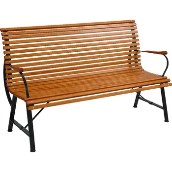 Zahradní lavice Anatomická lavička AMÁLIE Dřevo: DUB, Odstín: TEAK