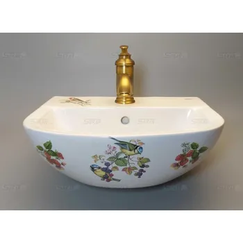 Umyvadlo Malované umyvadlo půlkulaté BAU 45cm