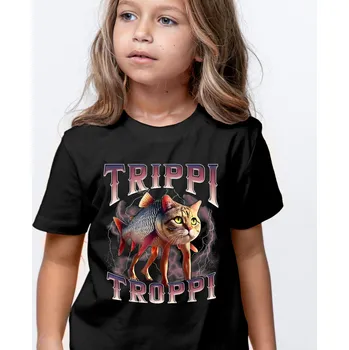 Pánské tričko Tričko Italian Brainrot - Trippi Troppi Barva: Bílá, Velikost: 110 cm/4 roky, Střih: Dámské