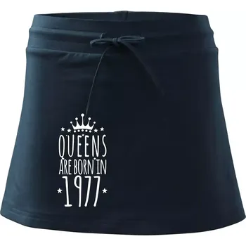 Dámská sukně Queens are born in 1978 - Sportovní sukně - two in one - XL ( Námořní modrá (velmi tmavá - téměř černá) )