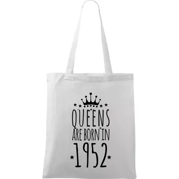 Queens are born in 1952 - Taška bavlněná - 42 x 38 cm ( Bílá )