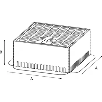 kanalizace Hliníková kontrolní šachta střešní vpusti s poklopem PP 300x300mm